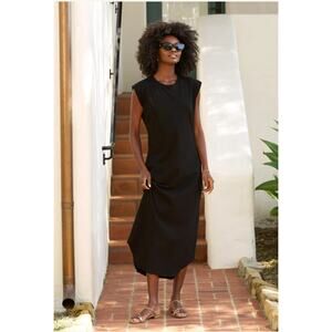 Frank & Eileen Cory Heritage Jersey Vintage Muscle Tee Maxi Dress Black  Size XL